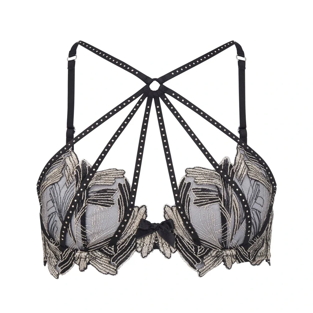 Agent Provocateur Christalina Black Lace Bra - Picture 3 of 12